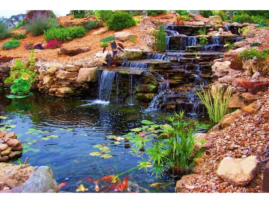 Aquacalix Peyzaj Biyolojik gölet havuz kurulumları, tasarımsal behçe düzenlemeleri, Yapay Şelale tasarım ve kurulumları, Süs havuzu yapımı ve kurulumu konus